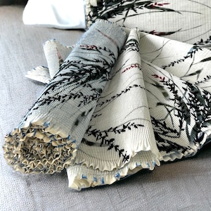 Hand Painted Japanese Cotton Shibori Fabric, Handmade Fabric #6038
