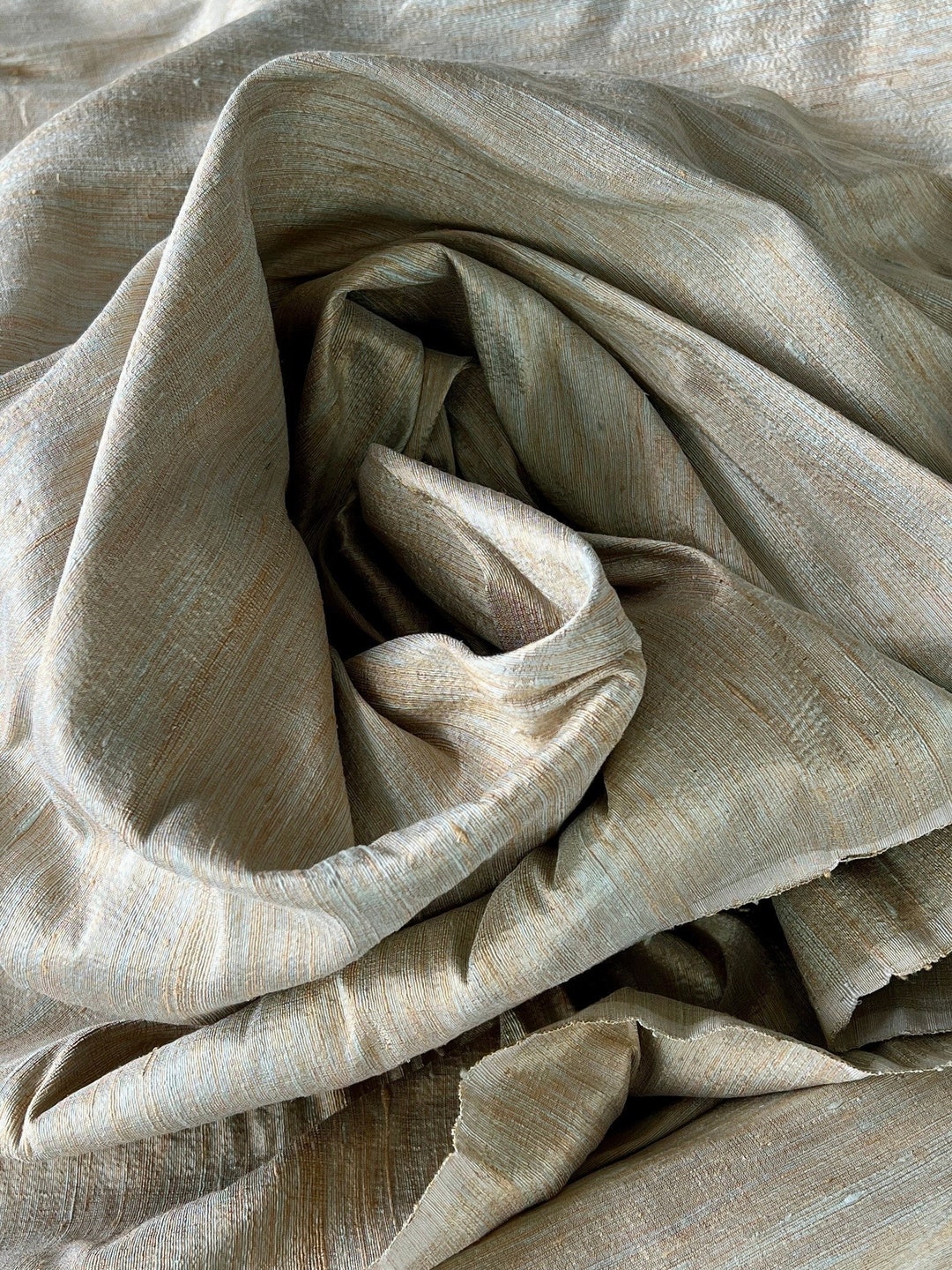 Olive Green Silk Shantung 54