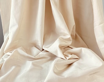 Vintage Moire Taffeta Rayon Cotton Faille Ecru Cream Fabric 54" wide - Clothing & Home Furnishing Fabric (Item 8524)