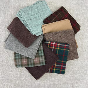 1950s Wool Fabric Scraps, Your Choice 100% Wool for Crafting, Crewel, Felting  #7102