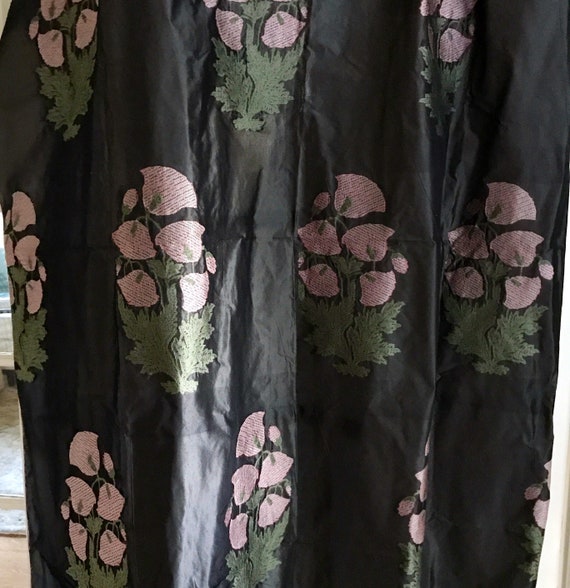 Silk Floral Fabric Lampas Brocade 2 2/3 Yards Botanical - Etsy