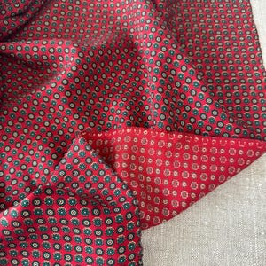 Tissu sergé de soie vintage - Foulard géométrique classique (Article 8470)