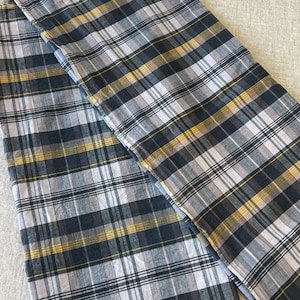 1960s Bleeding Madras Plaid Remnants - Woven Vintage Cotton 40" wide #7355