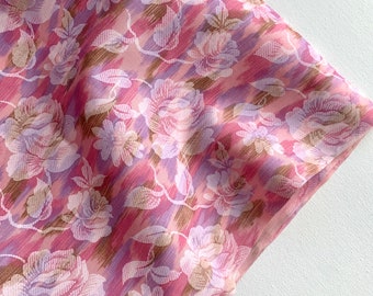 1950s Cotton Fabric by the Yard, 36"wide Vintage Rose Fabric #3459