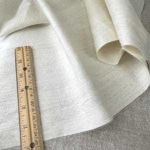 Raw Silk Tussah Textured Matka Vintage Fabric Remnants Natural Cream Quality Pieces #8373