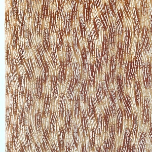1950s Japanese Silk Kimono Fabric, Wave Fabric Design Chirimen Crepe  #4761