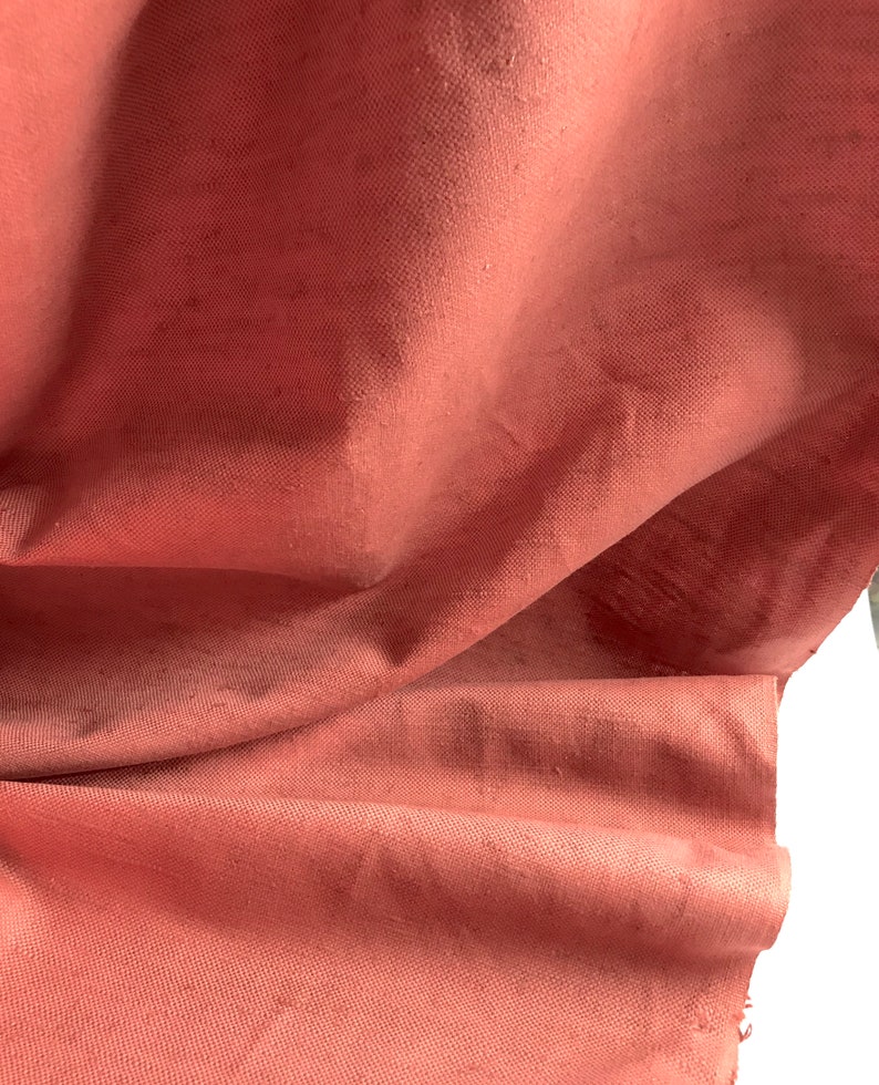 Peach Linen Cotton Upholstery Fabric 55 wide By the Etsy