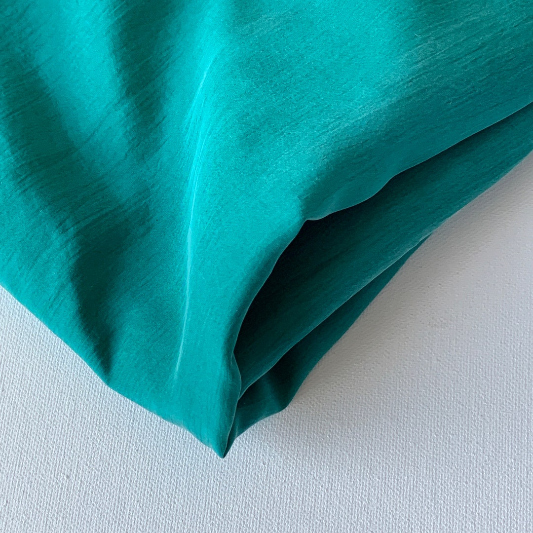 Washed Silk Fabric 1 3/4 Yard, Viridian Green 45wide 2196 Etsy