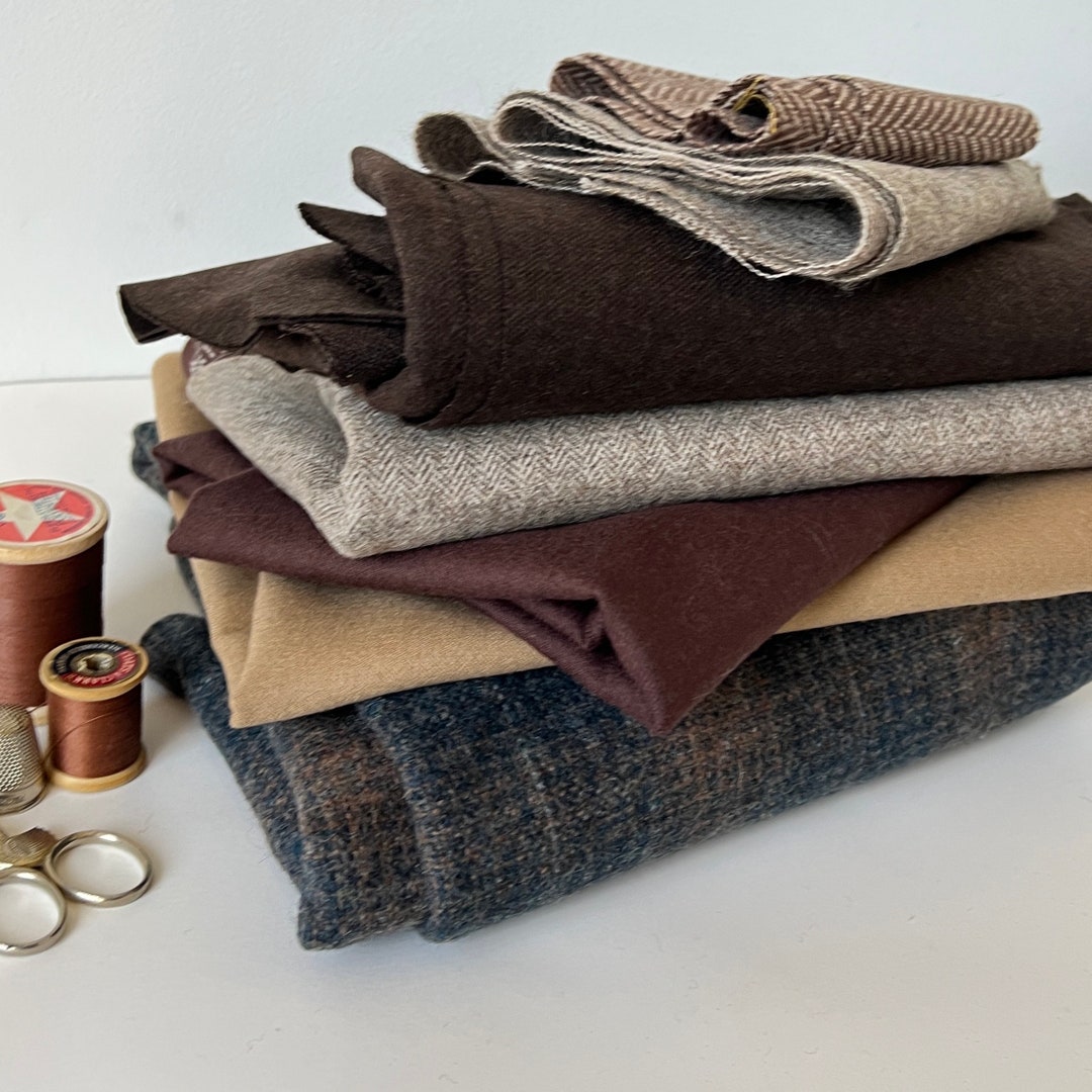 Wool Fabric Remnants 2 Pound Lot Pure Wool Fabric for Sewing Etsy