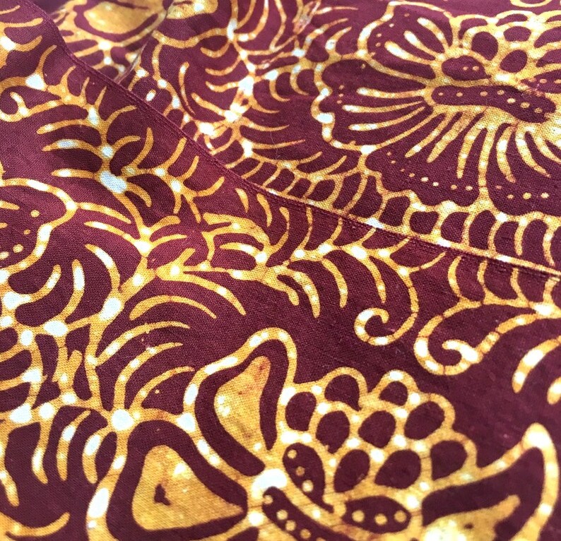 1970s Vintage Batik Fabric Panel 27 X 40 Wide Etsy