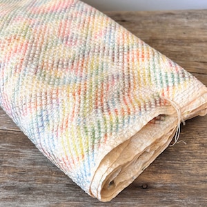 Japanese Silk Shibori Fabric Pieces~ Your Choice, Pastel Rainbow Colors 14&quot;wide #5349