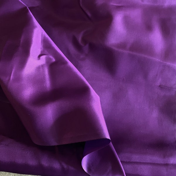 Last Piece! 2/3 Yard Polyester Lining Fabric, Violet Purple Vintage Pendleton Brand Fabric #4923