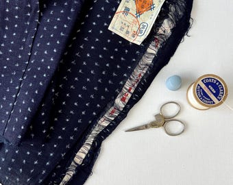 身幅57《藍布×綿絣パッチ−セットアップ》ハンドメイド 身幅57《藍布×綿絣パッチ-セットアップ⑤》ハンドメイド 生地 綿