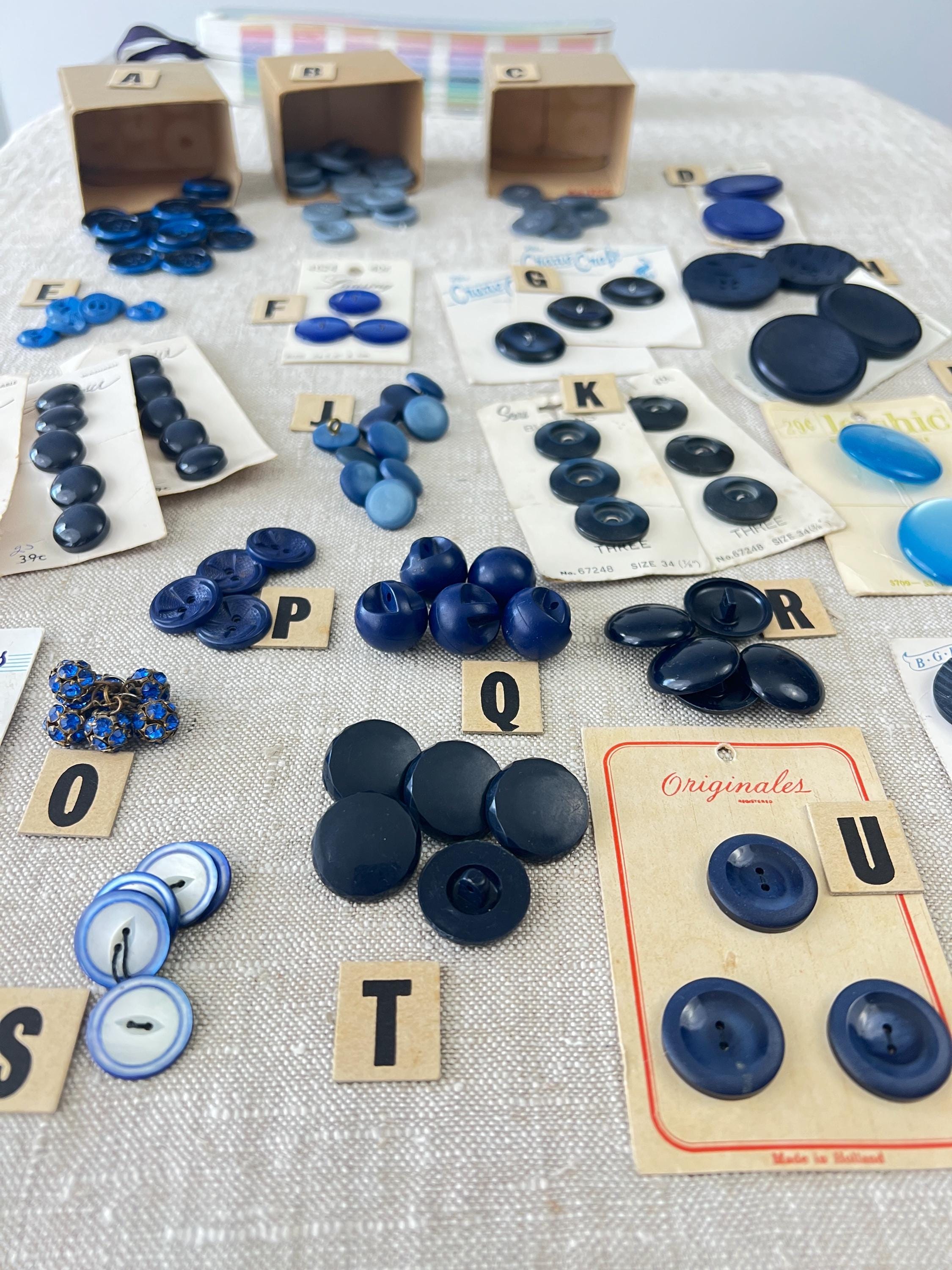 Vintage Blue Button Sets ~ Your Choice, Coat Buttons, Jacket Buttons in ...