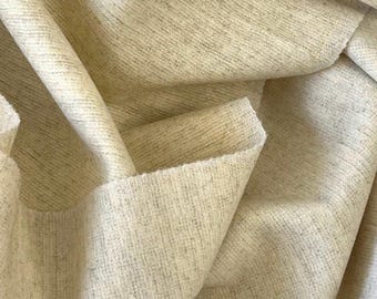1950er Jahre Schurwolle Oatmeal Heather Flanell Stoffrest #7689