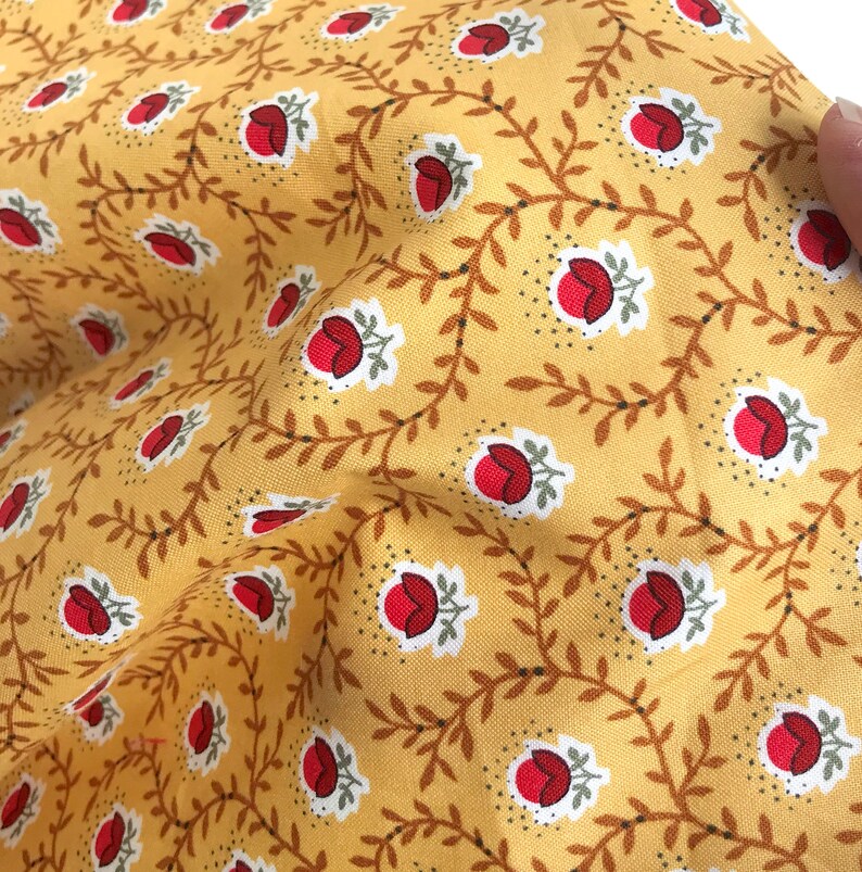 Yellow Provençal Fabric Floral Quilting Fabric By the Yard Etsy