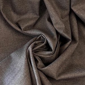 Worsted Wool Fabric, 2 Yards Brown Wool Suiting 60&quot; wide #7066