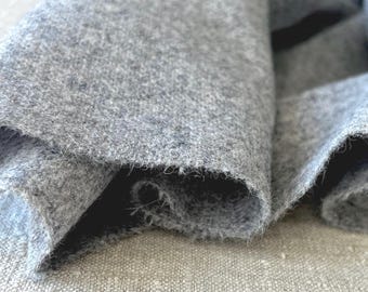 1960s Reiner Wollstoff - Heather Grey Wolle Delaine - 61 &quot;breite Reststücke #7539