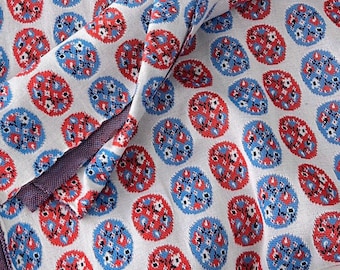 1970s Double Knit Fabric Floral Geometric Pattern 64" wide #7216