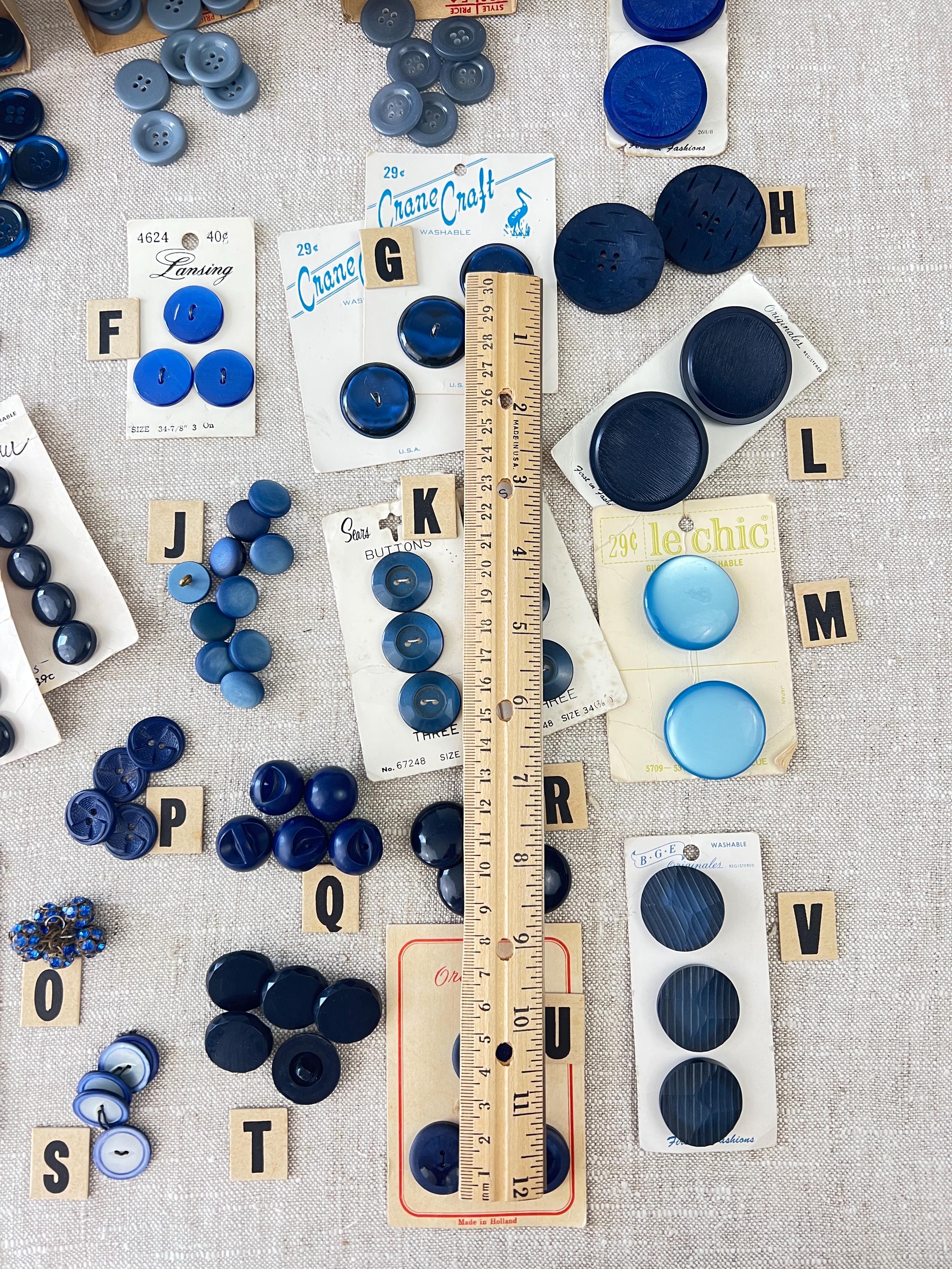 Vintage Blue Button Sets ~ Your Choice, Coat Buttons, Jacket Buttons in ...