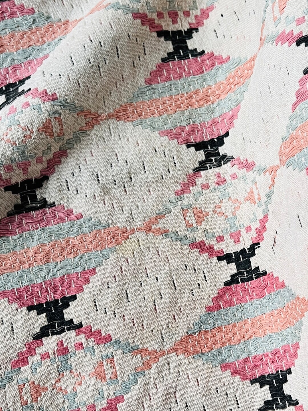 1930s Cotton Blanket Cutter Scrap Fabric 78 X 21 Etsy