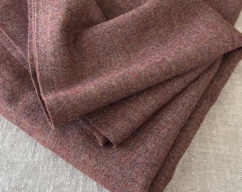 Reiner Wollstoff - Rosenholz Farbe Heidekraut 1 Yard Schnitt x 61 &quot;breit Ausgezeichnete Qualität # 7759