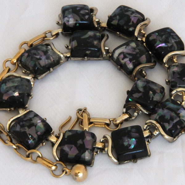 Coro negro Confetti dorado collar, 146