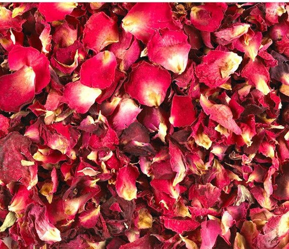 Uso de petalos de rosa secos