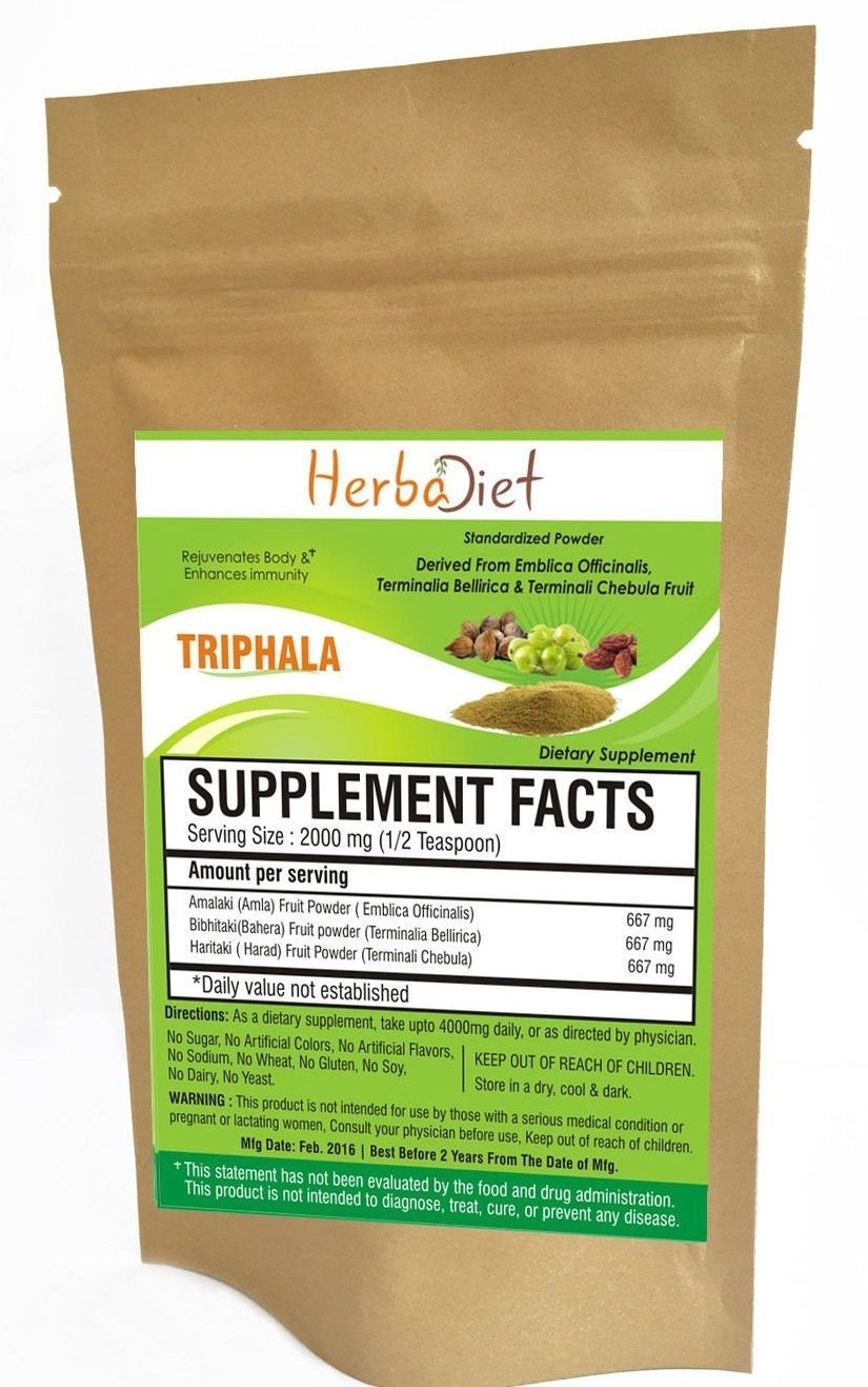 TRIPHALA POWDER USDA Organic 100 pure triphala powder Etsy