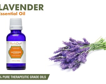 Lavender Essential Oil | 100% Pure Natural Premium Therapeutic Aromatherapy Grade Essential Oils | Lavande Lavandan