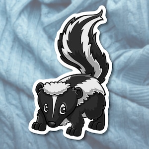 Adesivo Skunk a strisce / Adesivo in vinile opaco / Adesivi animali