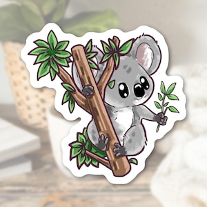 Sketched Koala Sticker | Matte Vinyl Sticker | Animal Sticker