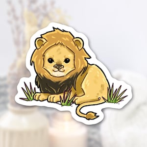 Cute Lion Sticker | Adorable Kindle Stickers | Stickers for Water Bottle | Sticker Gifts For Her | Waterproof Matte Vinyl Die Cut Sticker