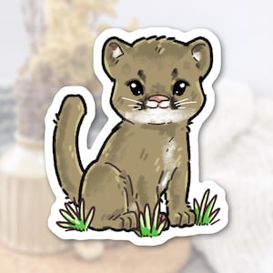 Leuke poema-sticker schattige dierenstickers mat waterdicht vinyl hoge kwaliteit gestanste sticker