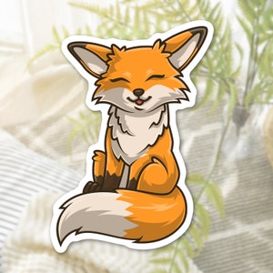 Fuchs Aufkleber | Waldtier Aufkleber | Wasserflasche Aufkleber | Matt Vinyl Aufkleber | Tier Aufkleber | Aufkleber für Sie
