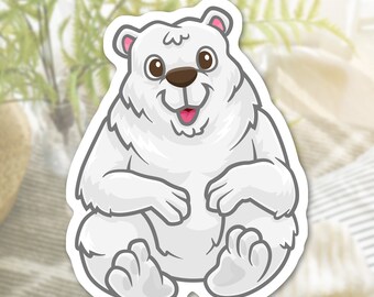 autocollant ours polaire | Sticker vinyle mat | Stickers animaux