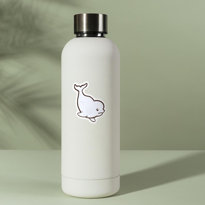 Cute Beluga Sticker Adorable Animal Stickers Matte Waterproof Vinyl ...