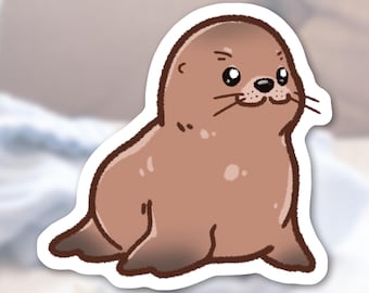 Cute Sea Lion Sticker | Adorable Animal Stickers | Stickers For Kindle | Waterbottle Sticker | Matte Waterproof Vinyl Die Cut Sticker