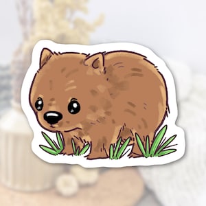 Cute Wombat Sticker Adorable Animal Stickers Matte Waterproof Vinyl High Quality Die Cut Sticker