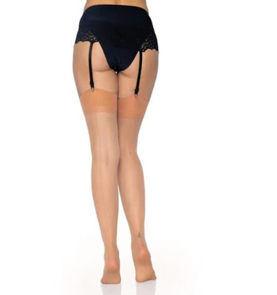 9 Pair Lot of Nude Seamed Stockings garter Belt Needed by Bra