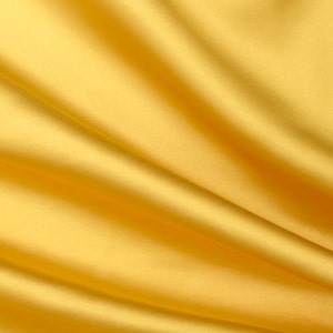 Plain cotton sateen fabric - Yellow - 100% cotton - 153 cm wide