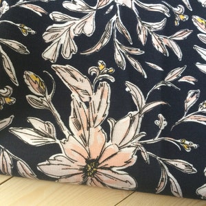 Scandinavian Flower Fabric - Heavy Cotton - Cotton Canvas - 150 Cm (59 ...