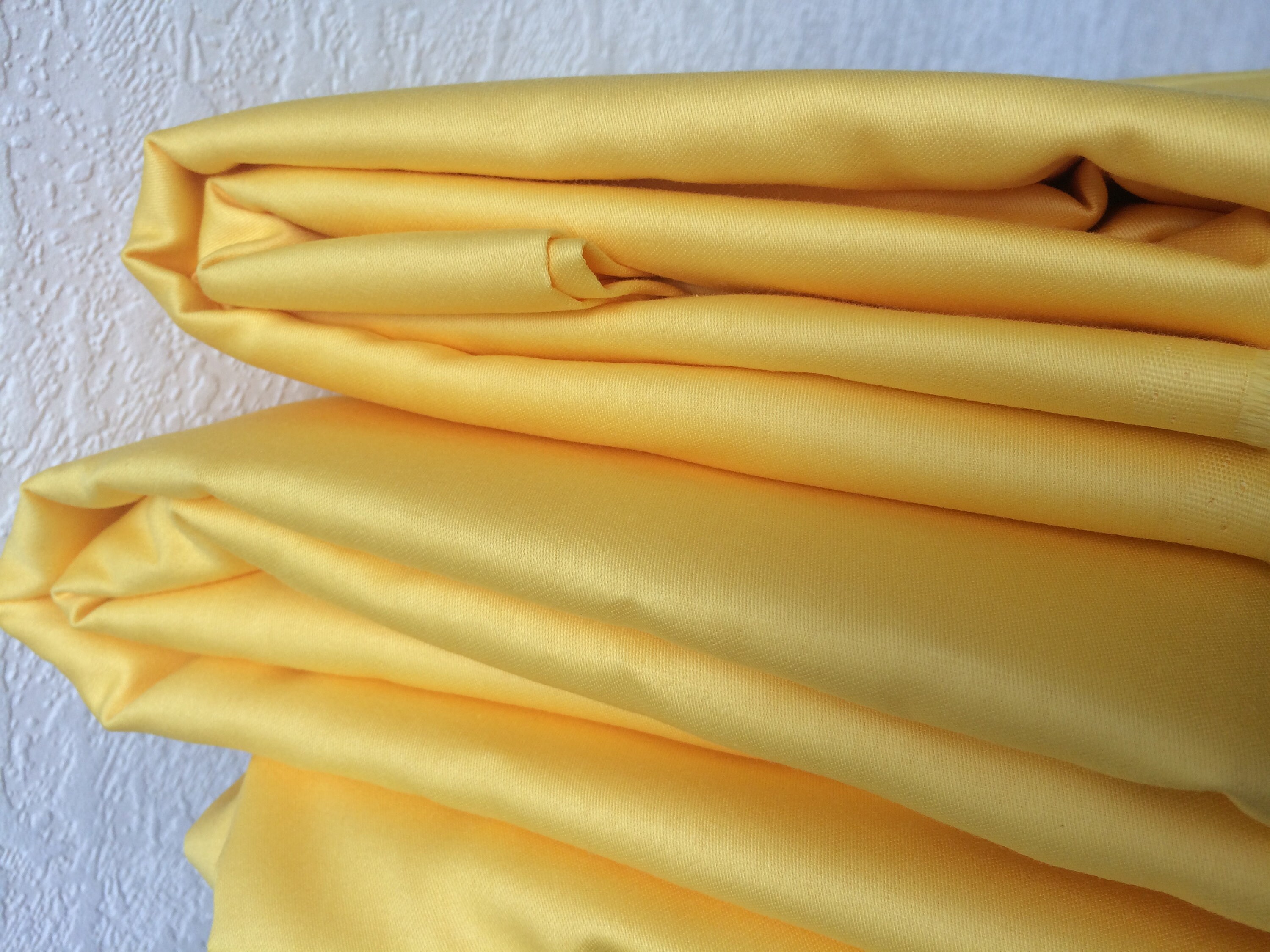 Plain Cotton Sateen Fabric Yellow 100 Cotton 153 Cm Etsy