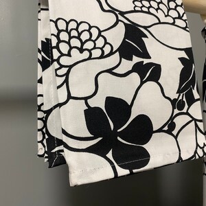 Floral Kitchen Towel Tea Towel Dish Towel Black and White Scandinavian cotton image 6