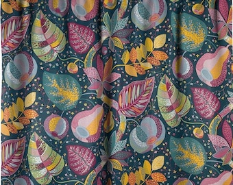 Cotton Curtains Panel Decor Cafe curtain Kitchen valance Scandinavian cotton fabric Leaf Plants Curtains Custom curtains