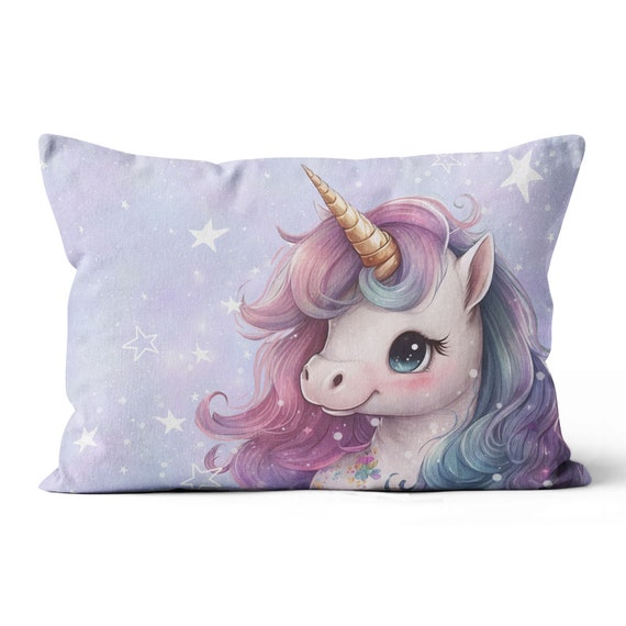 Panel L, Unicorn Pink Blue - 100% Cotton fabric panel 40 x 60 cm