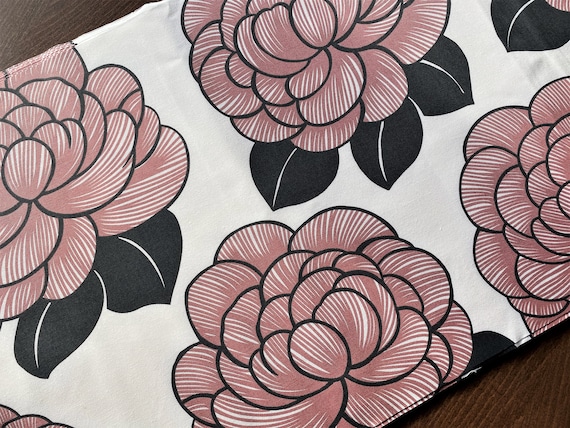 Table runner Table Top Scandinavian Cotton Pink Floral table top fabric Table Linens