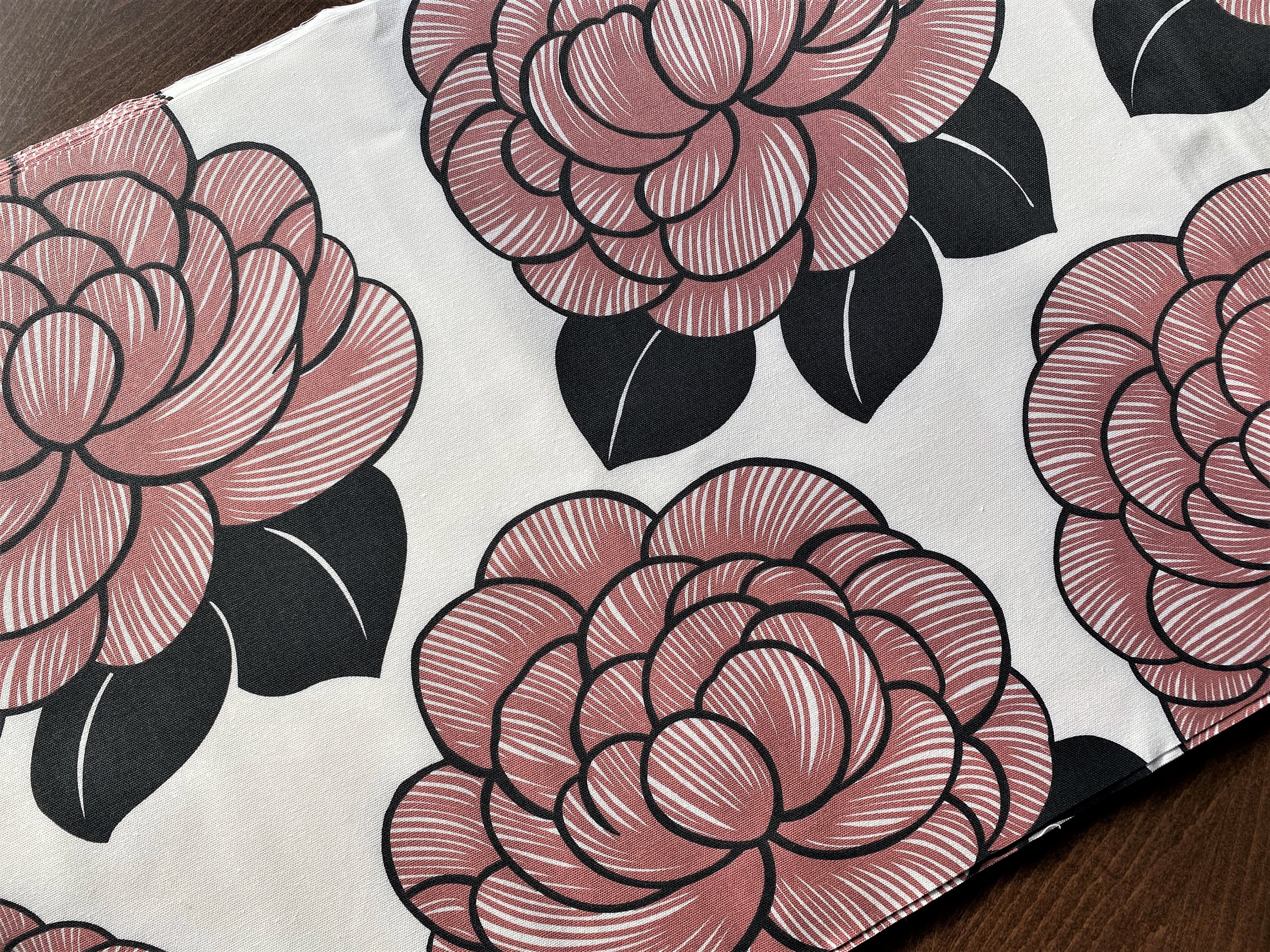 Table runner Table Top Scandinavian Cotton Pink Floral table top fabric Table Linens