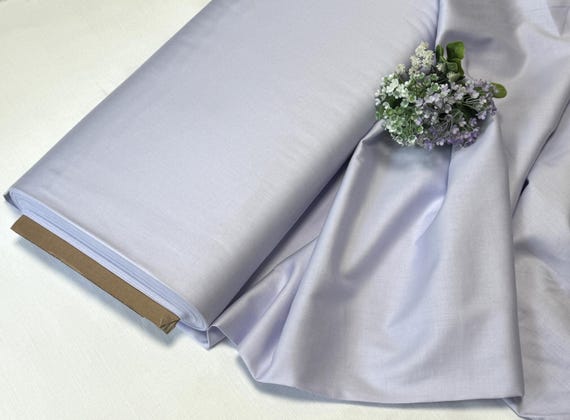 Pastel Purple solid cotton sateen fabric, by the meter, by the yard - 100% cotton - 153 cm (59'') wide
