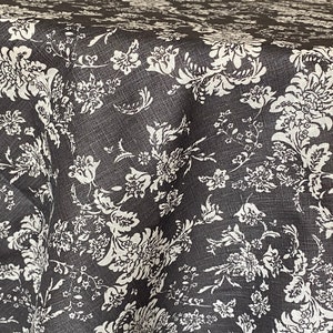 Linen Curtains | Shabby Chic curtains | Floral curtains | Floral linen curtains | Apartment Decor | Curtain Panels | Gray Linen curtains